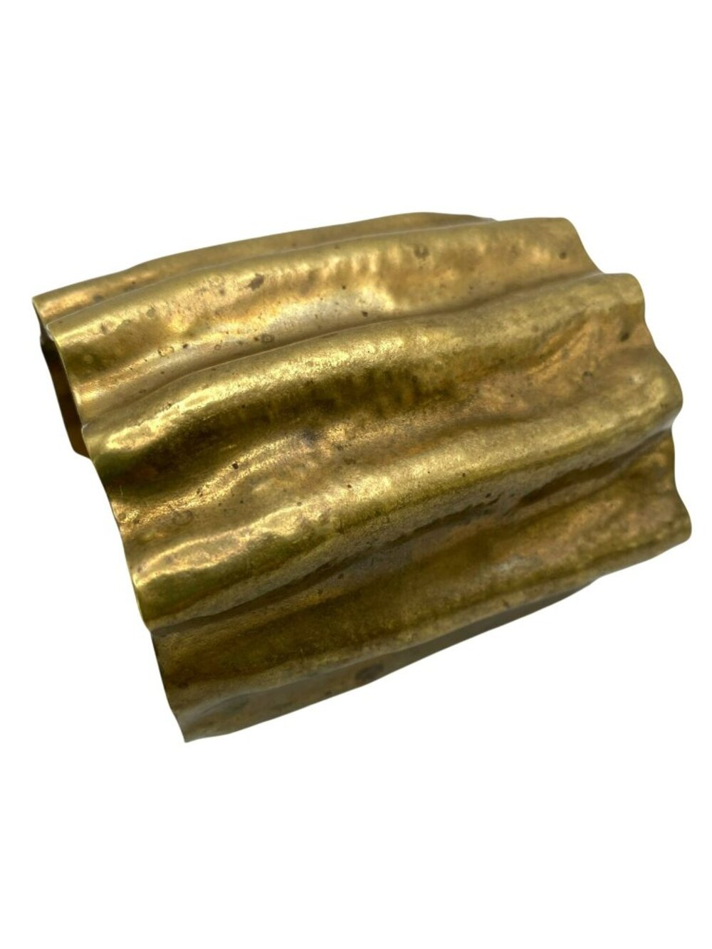 Dennis Higgins Brass Cuff Bracelet Brutalist Modern MCM Adjustable Hand Crafted - Picture 2 of 8